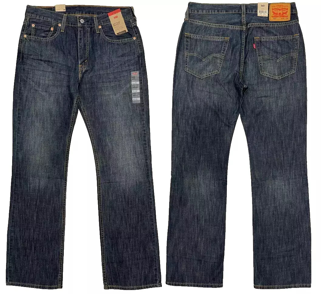 Levi's 527 Slim Bootcut Mens Jeans Dark Blue Sizes: 32,33,34,36,38 Levi #0239