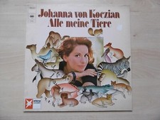 Johanna von Koczian autograph signed LP cover "All my animals" vinyl