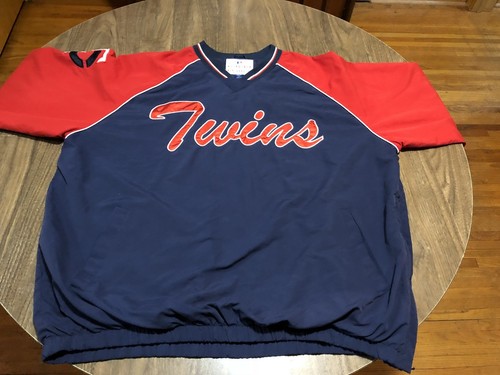 Minnesota Twins XL Red & Navy Pullover Light Jacket MLB Genuine Merchandise - Picture 2 of 9