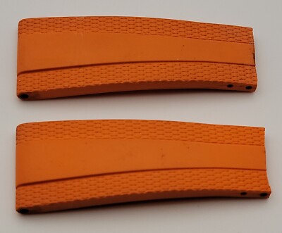 OEM Breitling 363S Orange Diver Pro rubber strap 22/18mm, 60+60mm adjusted  - Main Image