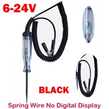 DC 12V Voltage Test Pen Probe 6-24V Car Electric Circuit Tester Spring Wire HOT