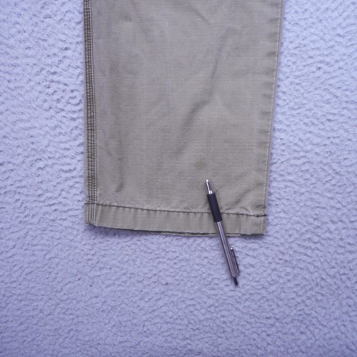 LL Bean Pants Men 32x30 Olive 100% Cotton Flex Canvas Hiking Trouser - Picture 4 of 13