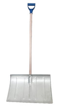 Metall Schneeschaufel ca.130cm Schneeschieber mit Holzstiel D-Griff Schneeräumer