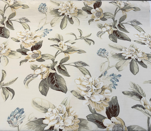 Waverly Magnolia Tree Pearl Floral Drapery Upholstery Fabric By the Yard - Picture 5 of 5
