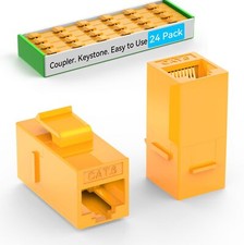 CAT6 RJ45 Keystone Coupler 24 Pack Cat6 Keystone Jack Female to Female Cat 6 ...
