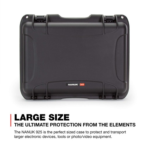 Nanuk 925 Waterproof Carry-on Hard Case with Lid Organizer and Padded Divider - Picture 8 of 8