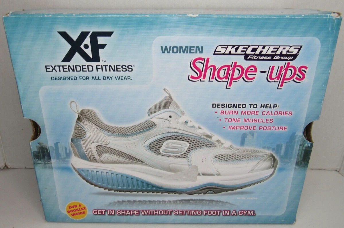 Shape Ups White Silver Toning Athletic Shoes Size 6.5 | eBay