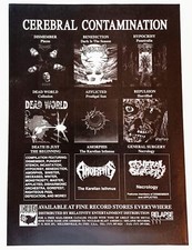 DEATH METAL ALBUM PROMO~HYPOCRISY/AFFLICTED/AMORPHIS~1993 AD ADVERT POSTER PINUP