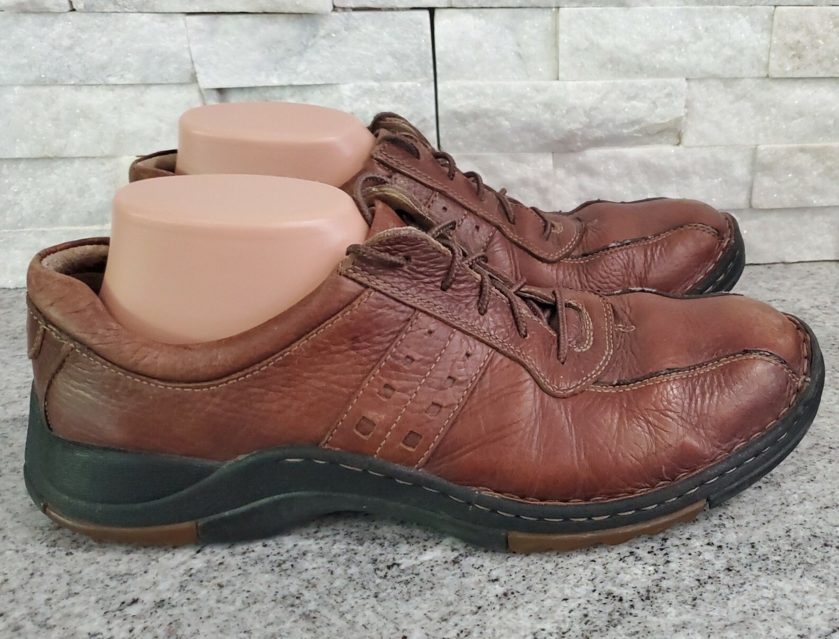 Clarks Shoes Mens Size 11 Brown Leather Lace Up Casual‎ Comfort Sneakers 70852 Mapstone Lace Beeswax | Quarks Shoes main image 4