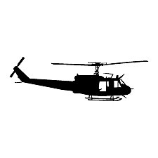 Vinyl Decal for Window - U.S. Military Helicopter, Various Sizes & Colors - Picture 1 of 5
