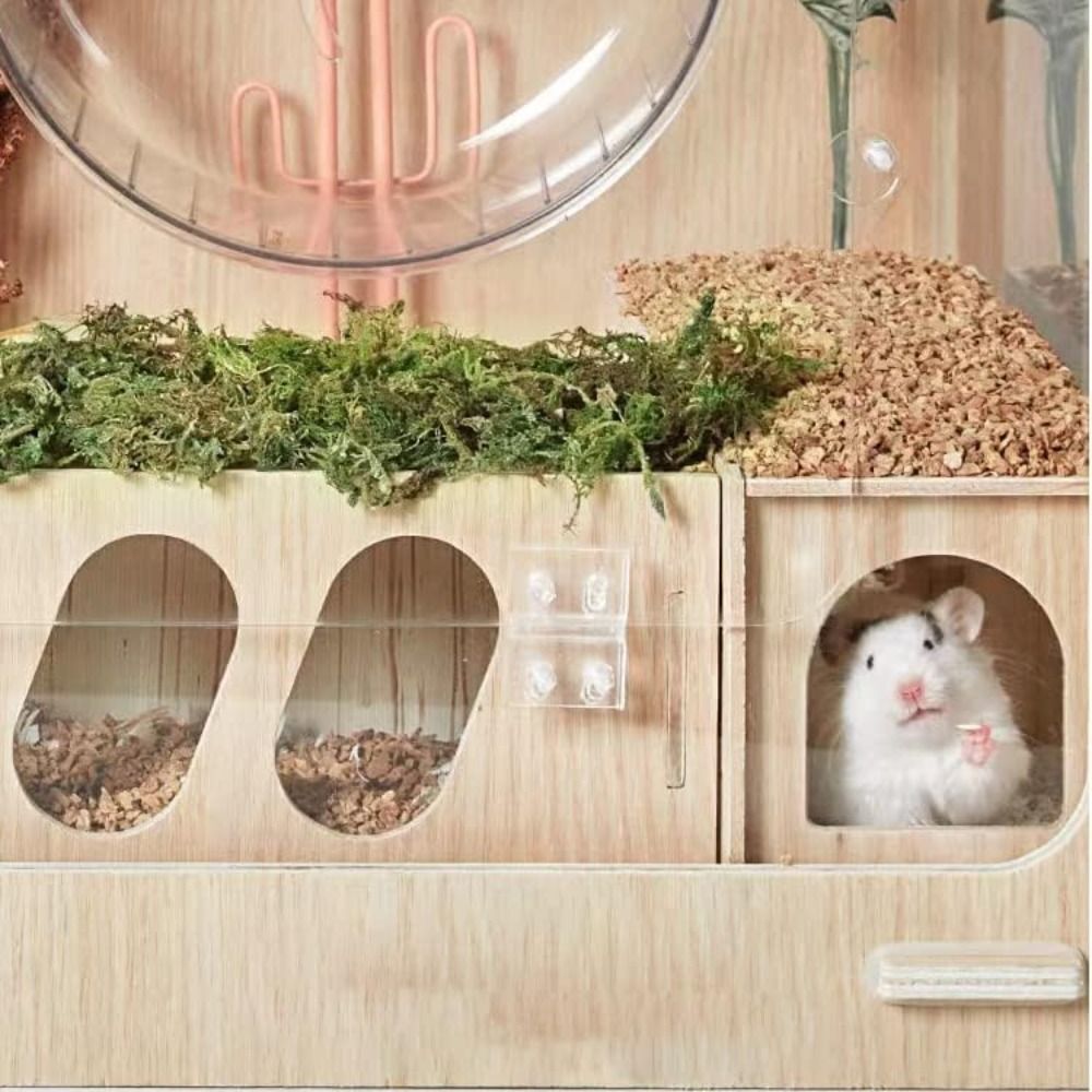 Niteangel Hamster Secret Peep Shed 2-Chamber Hideout