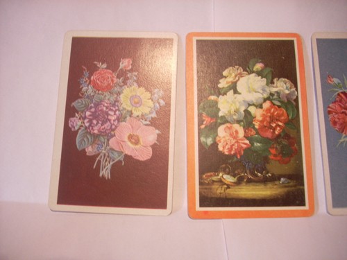 4 ea 1930 - 1940s VINTAGE TRADING SWAP CARDS FLORAL THEME - Bild 3 von 3