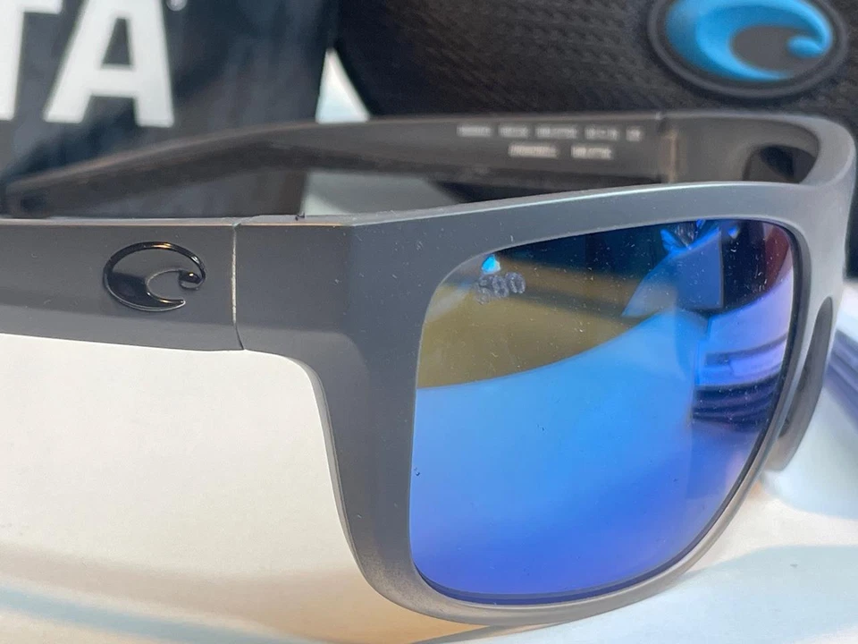 Costa Del Mar Broadbill Sunglasses Ocearch 580G Matte Fog Gray/Blue Glass - Image 3 of 4