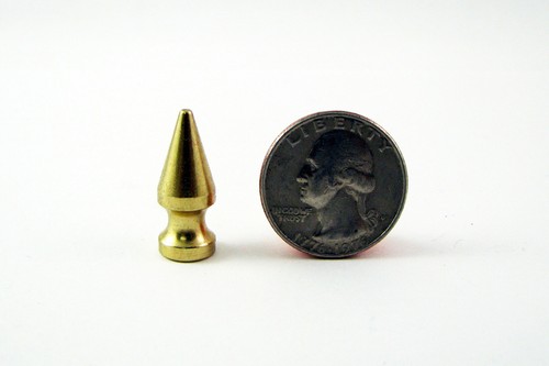 Size 24 1" Brass tree spikes - bag of 20 - StudsAndSpikes - Picture 2 of 2