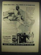 1938 Eveready Prestone Anti-Freeze Ad - Froze Solid