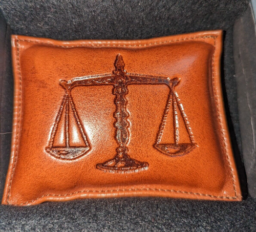 NIB Raika Artistry in Leather Law Paperweight