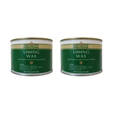 Briwax Liming Wax Adds White Grained Finish to Wood, 8 Fl. Oz.  (Pack of 2)