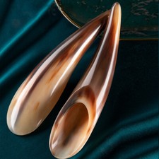 2PC Gua Sha Natural Buffalo Horn Guasha Massage Tools SPA Massager Therapy Board