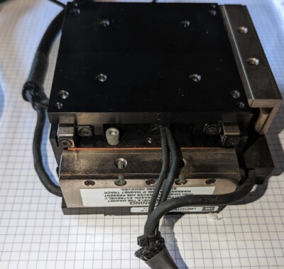 2 AXIS STAGE LINEAR MOTOR AND microE SYSTEMS FEEDBACK 34mm MTS LMC1211S072X