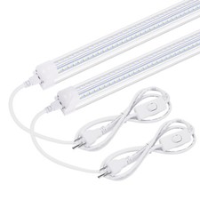8FT Linkable LED Shop Light Fixture 8Foot T8 LED Light For Garage Warehouse 6PCS
