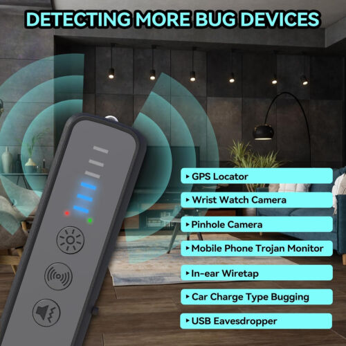 Anti-Spy RF Signal Detector Hidden Camera GSM Audio Bug Finder Scanner Tracker - Picture 4 of 6