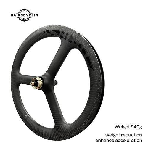 16inch 349 3 Spokes Carbon Fiber Road Bike Wheelset V Brake Ceramic Bearing Hub - Picture 3 of 19