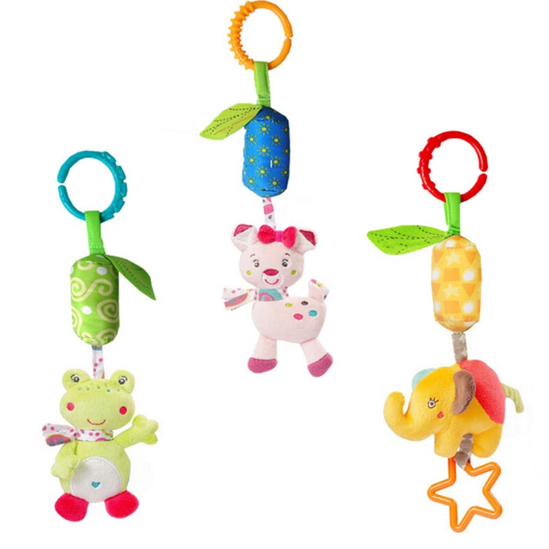 Baby Kids Rattles Toys Stroller Pram Toys Animal Clip Baby Crib