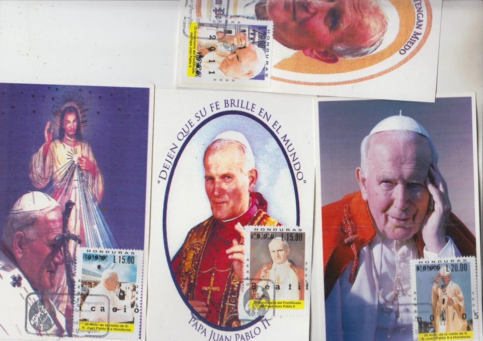 Honduras 2011 Eight First Day Maximum Cards Pope John Paul II - Image 2 of 2