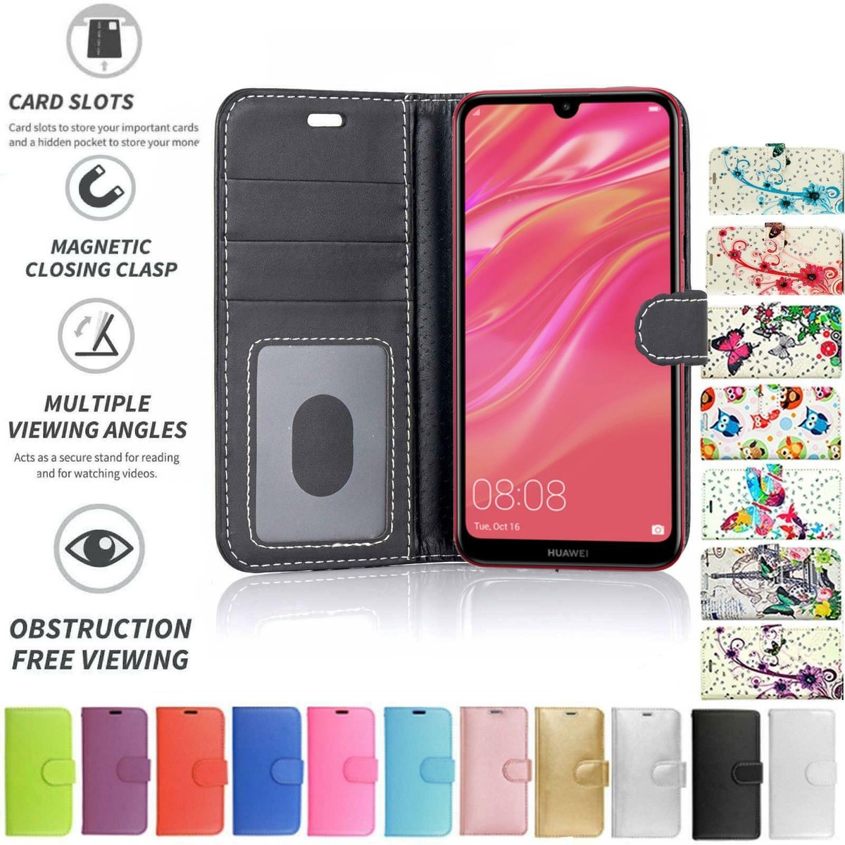 Wallet Folio Huawei Phone Cases Argos Huawei P30 Lite Phone Case