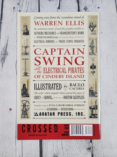 CROSSED #8 FACE OF EVIL VARIANT ENNIS BURROWS AVATAR HORROR COMICS 2009 LTD /750 - Picture 7 of 7