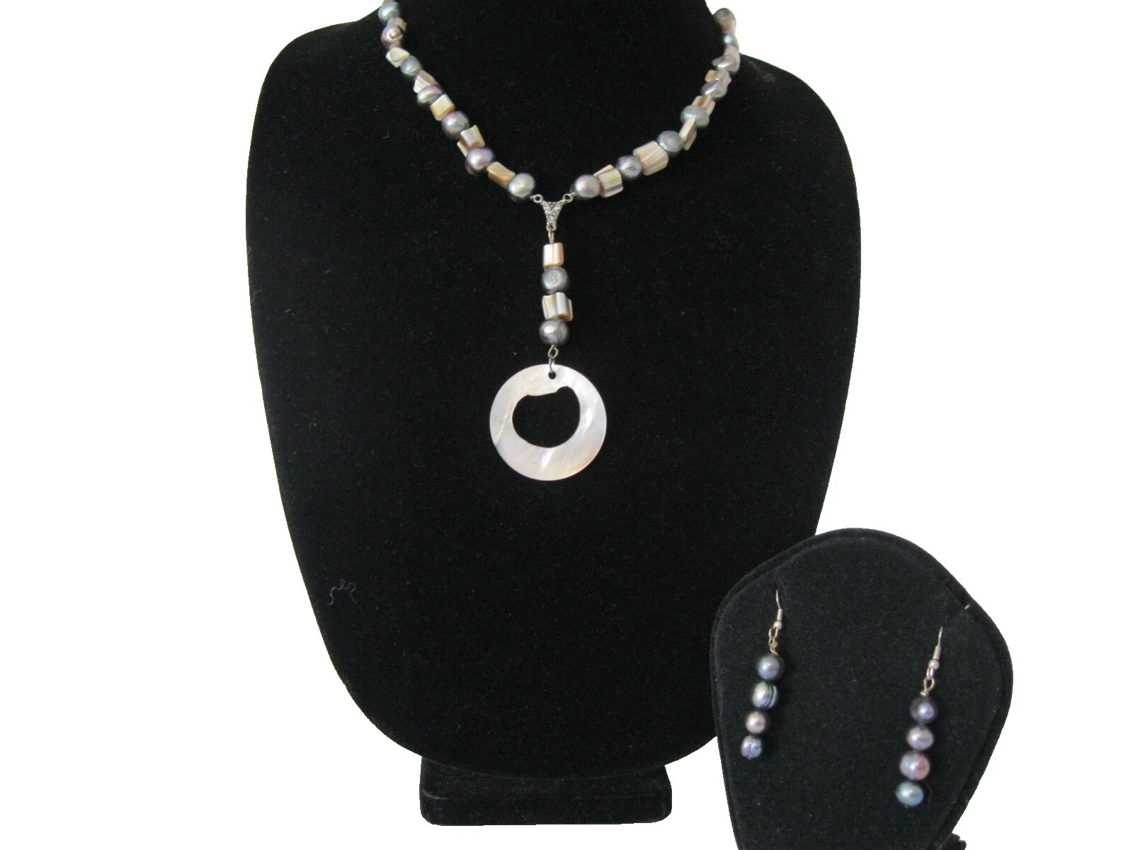 M & M Silver Plated Black Fashion Jewelry