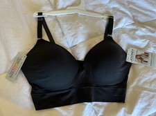Jockey Generation Seamfree Seamless Comfort T Shirt Bralette Bra Black Sz XL New