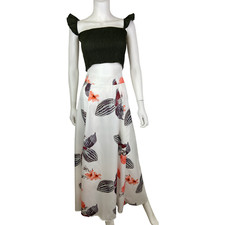 NEW Chic Me Women's 2 Piece Set Floral Maxi Tube Dress Size Small