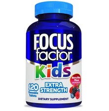 Focus Factor Kids Extra Strength Brain Support 120 Count Gluten Dairy Free 3/26