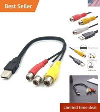 3 RCA Female to USB A Male Adapter Cable - Capture and Connect Effortlessly