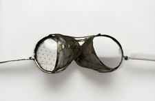 Vtg Mid 20th Century Metal Safety Glasses Wire Mesh Sides Steampunk Wear