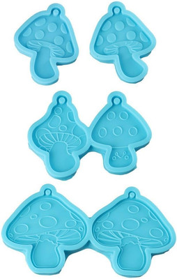 4 Pieces Mushrooms Resin Molds,Keychain Molds Epoxy Molds for DIY Keychain,Handm