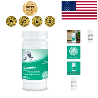 100 Count Essential Multivitamin Tablets for Adults - Daily Nutritional Support