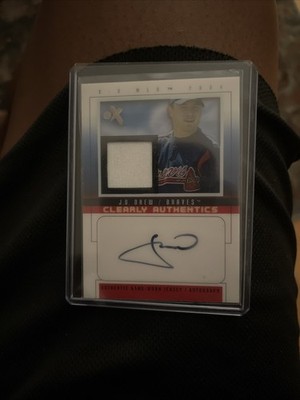 2004 Fleer Ex Jd Drew Clearly Authentics Patch Auto /50