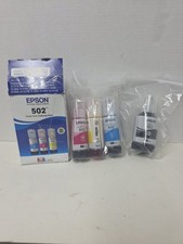 Epson 502 OEM Ink Bottle Set 4 bottles ECO-TANK printers Sealed B/C/Y/M