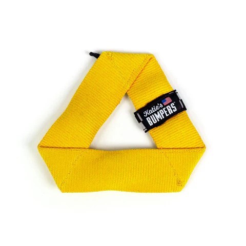 Katie's Bumpers Best Vielflieger Mini Dreieck Hund Apportierspielzeug - gelb - Bild 1 von 3
