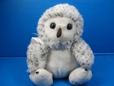 Shining Stars Snowy Owl Stuffed Plush Baby Owl Russ Berrie 2006 7''