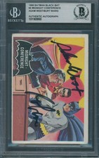 1966 Batman Black Bat #4 Adam West Burt Ward Beckett Authentic Signed *0900