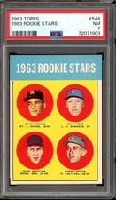 1963 Topps Baseball #544 1963 Rookie Stars Staub Haas PSA 7