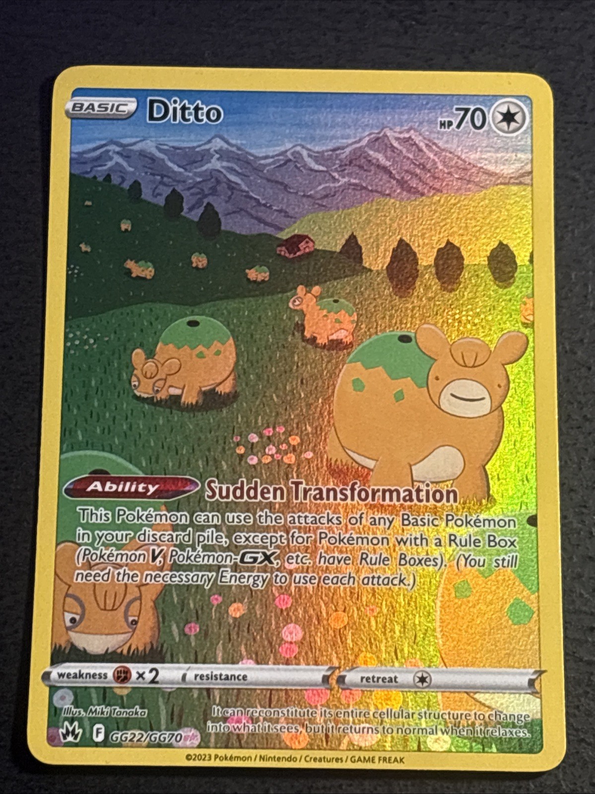 Ditto GG22/GG70 Pokemon TCG Crown Zenith Ultra Rare Full Art Card Near Mint NM