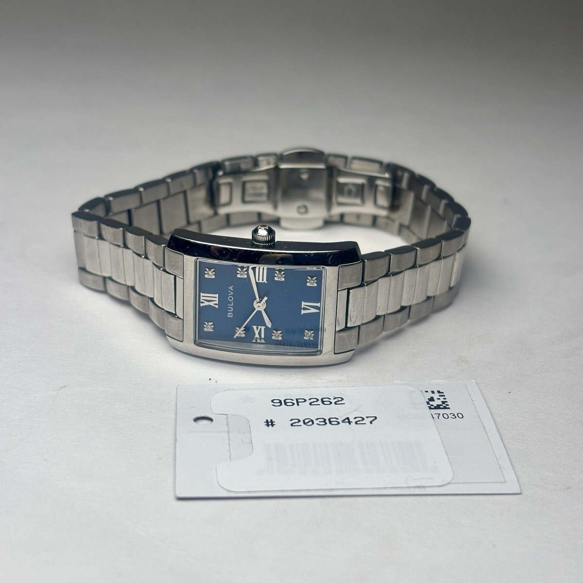 RARE Bulova Classic 96P262 Diamond Blue Dial Stainless Steel Women\'s Watch Bulova Classic 96P262 Diamond Blue Dial Stainless Steel  main image 3