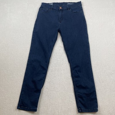 Mugsy Studio Blue Jeans Men's FLX3NSB 35x30 (Fit 32x28) Dark Wash Slim Straight