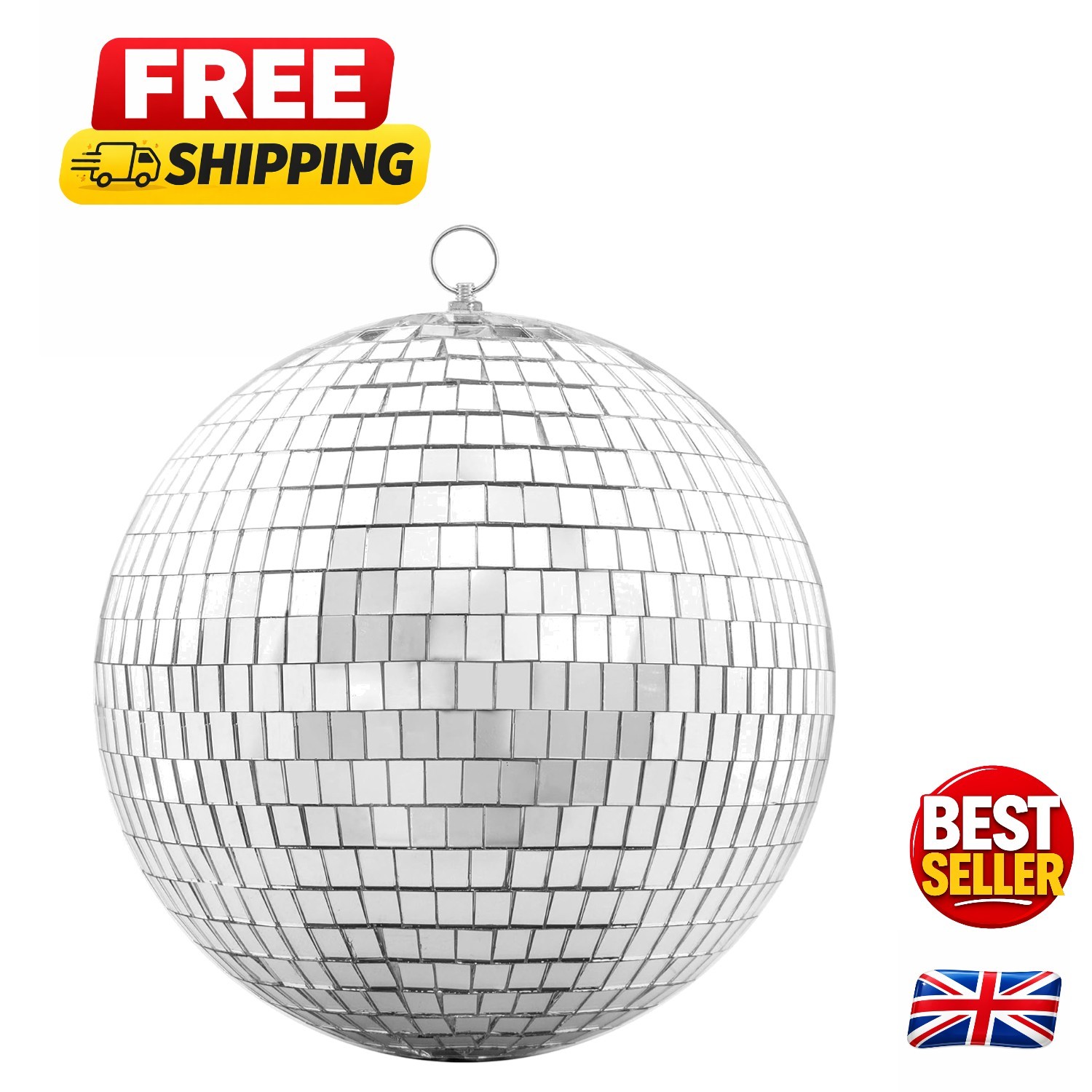 20CM Silver Disco Mirror Ball - Vibrant Party Decoration for Weddings & Events