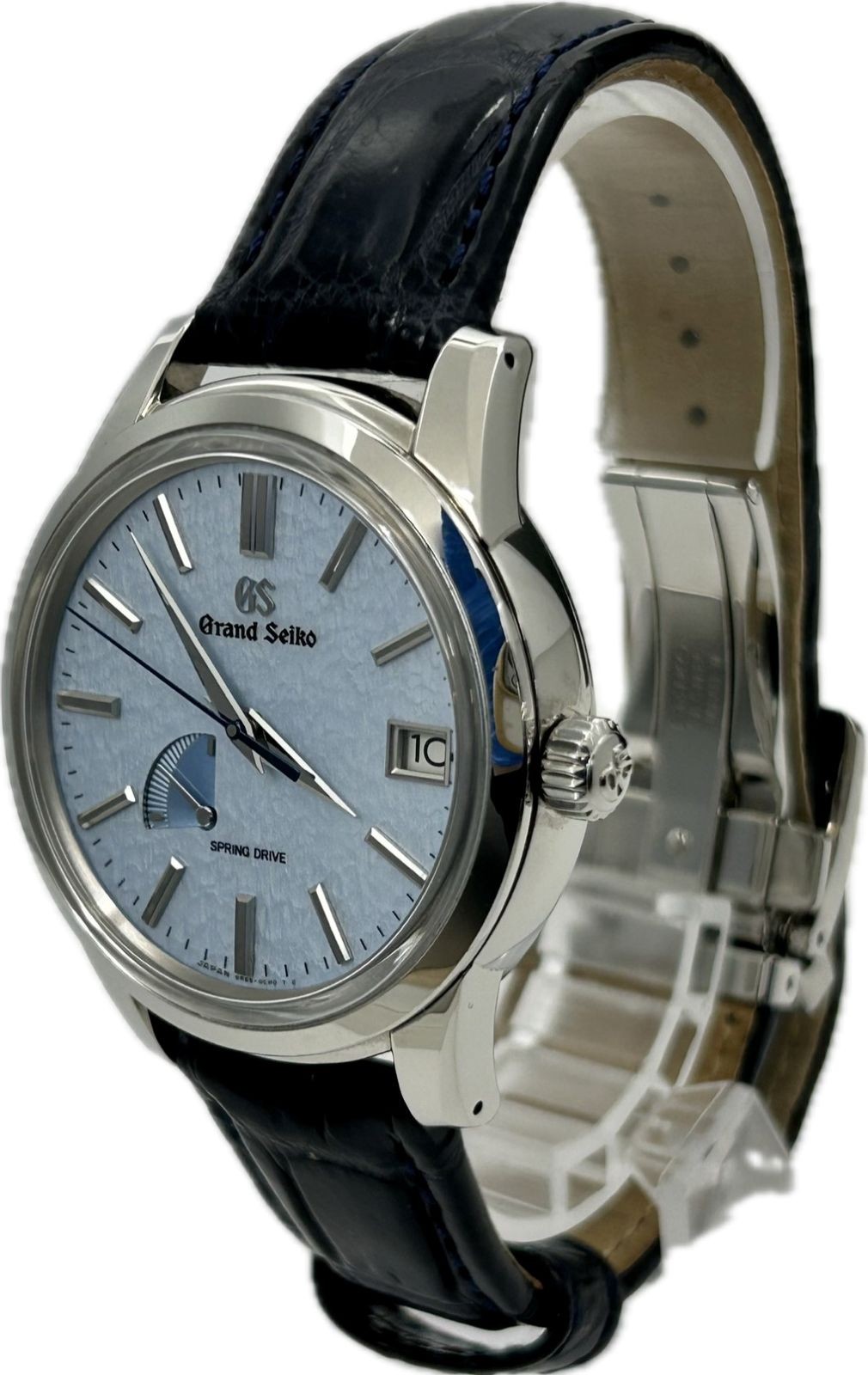 SEIKO Grand Seiko Snow White Blue SBGA407 9R65-0DJ0 Mens Watch Excellent A7237
