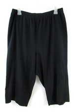 Casual Knitwear by Dobie Women's Large Black Capri Leggings USA Made